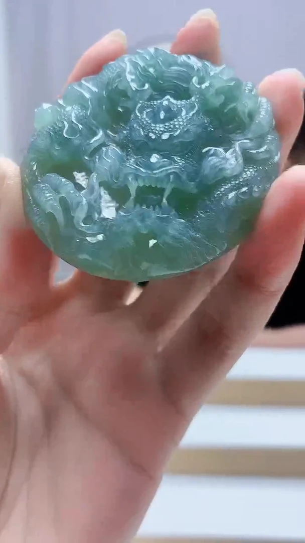 未镶嵌定制翡翠5060zm-毛货挂件龙牌99