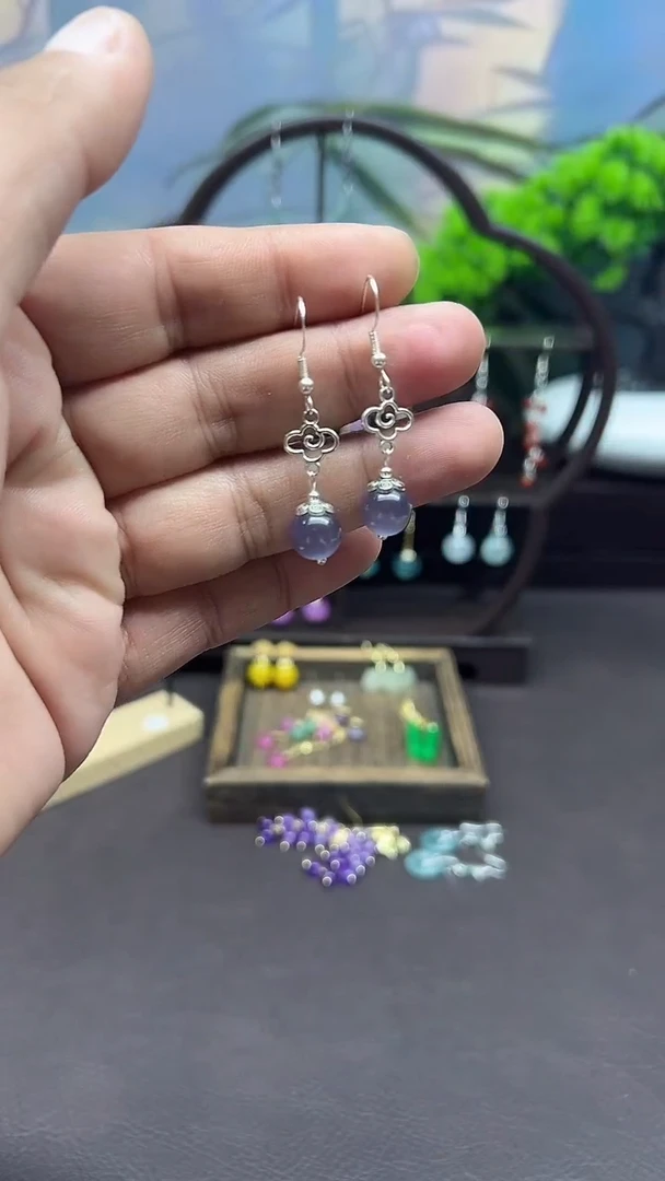 未镶嵌石英质玉耳饰052