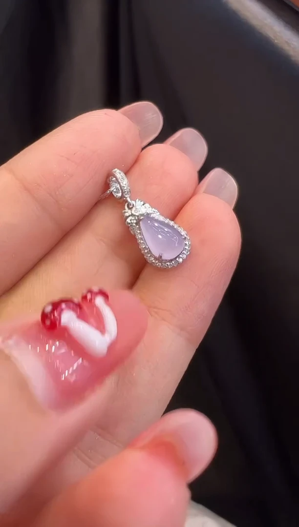 翡翠18K金镶嵌吊坠(不含链)吊坠