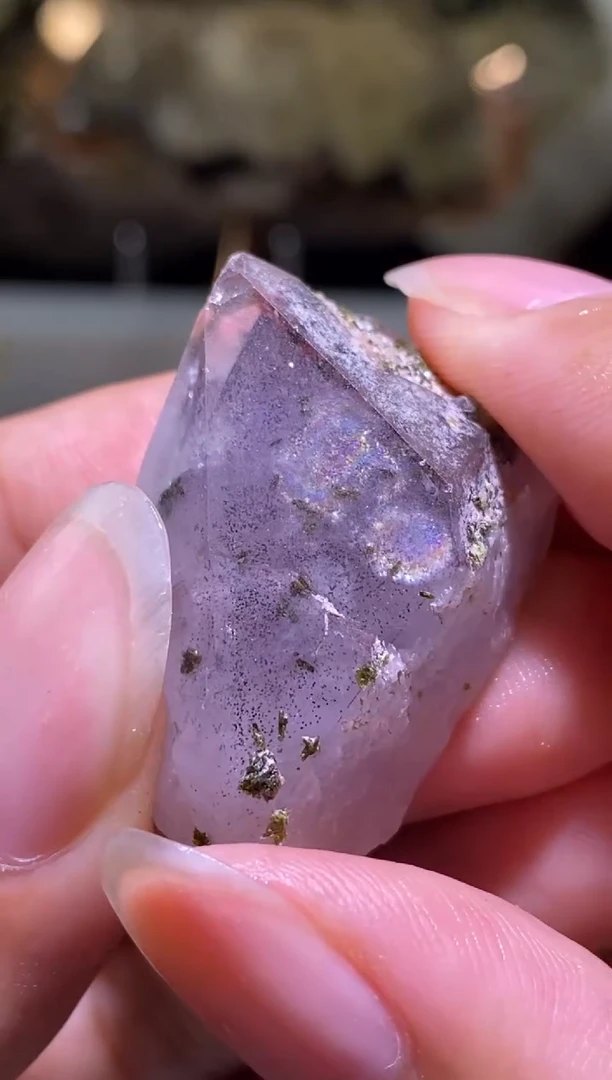 未镶嵌珠宝半成品水晶64号 超七带爆彩花园水晶