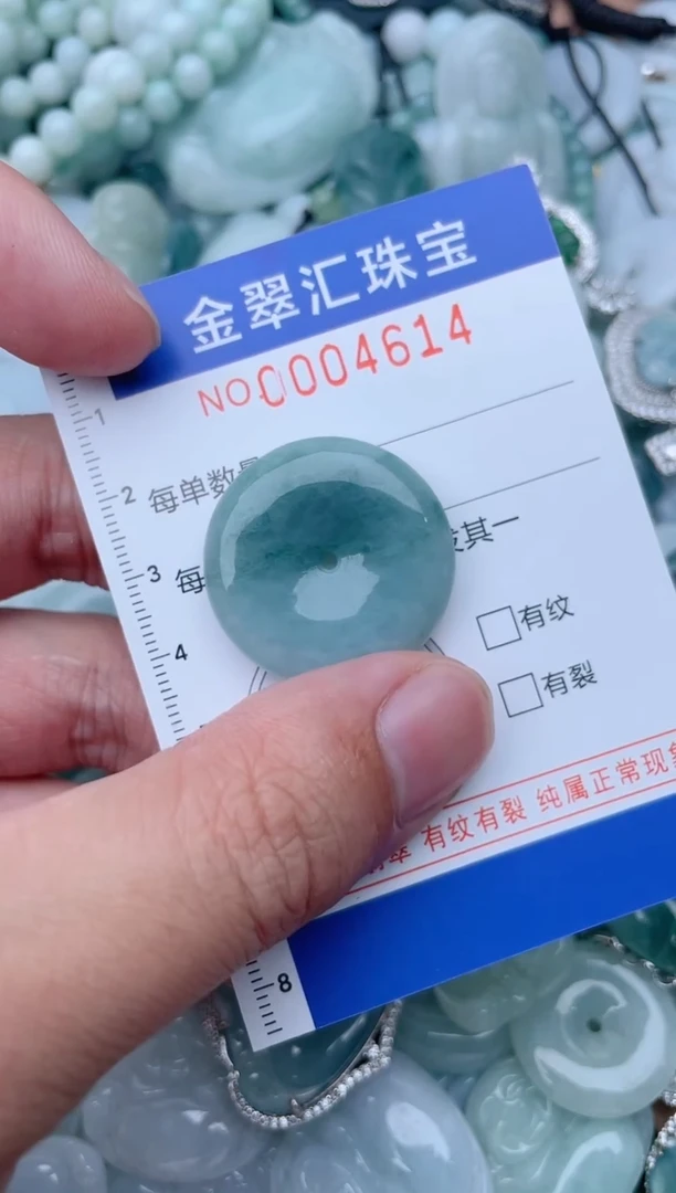 翡翠未镶嵌颈饰4614