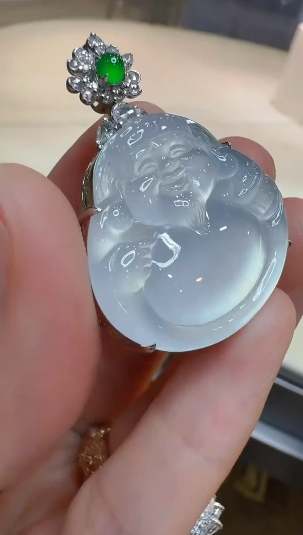 翡翠18K金镶嵌吊坠(不含链)多样性团购发一件