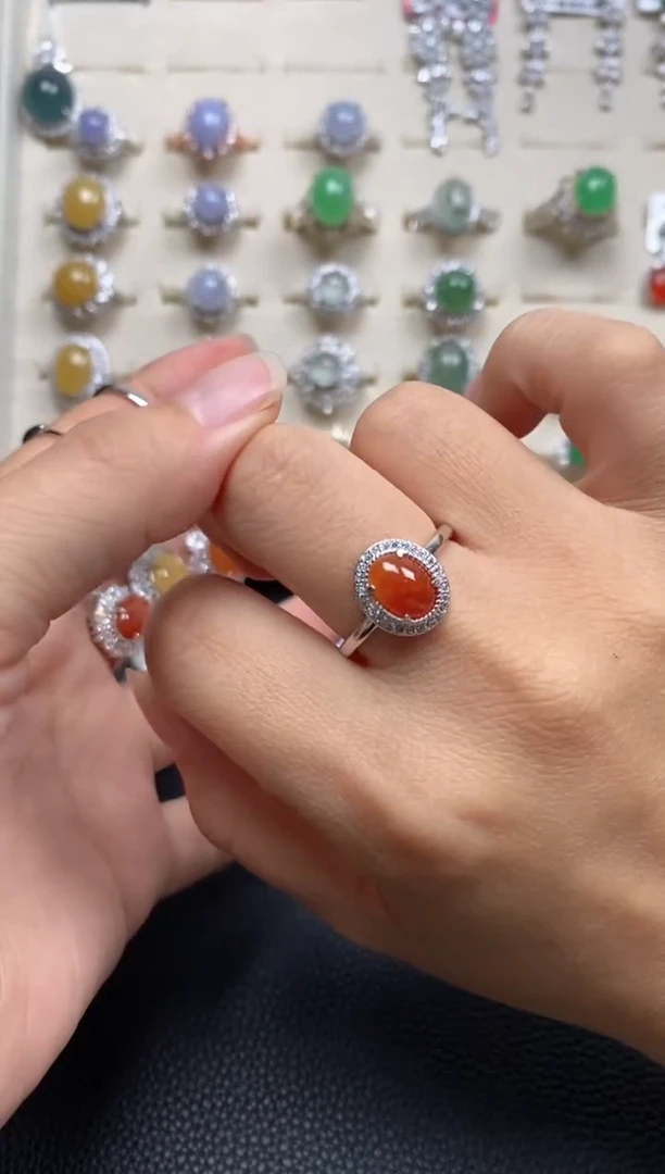 【闪购商品】翡翠戒指银S925镶嵌111111