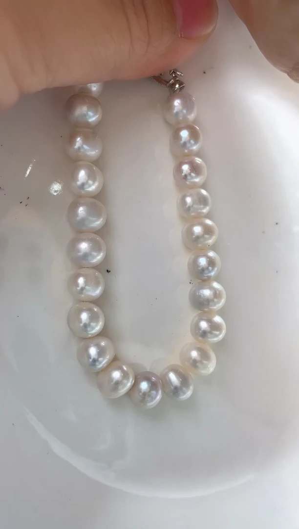 未镶嵌手链淡水珍珠无8-9mm白珠全珠手链（多样性发一）