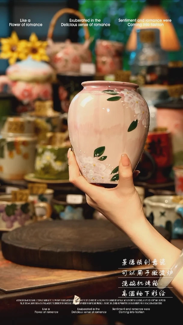 陶瓷景德镇高温釉下彩手工手绘款式