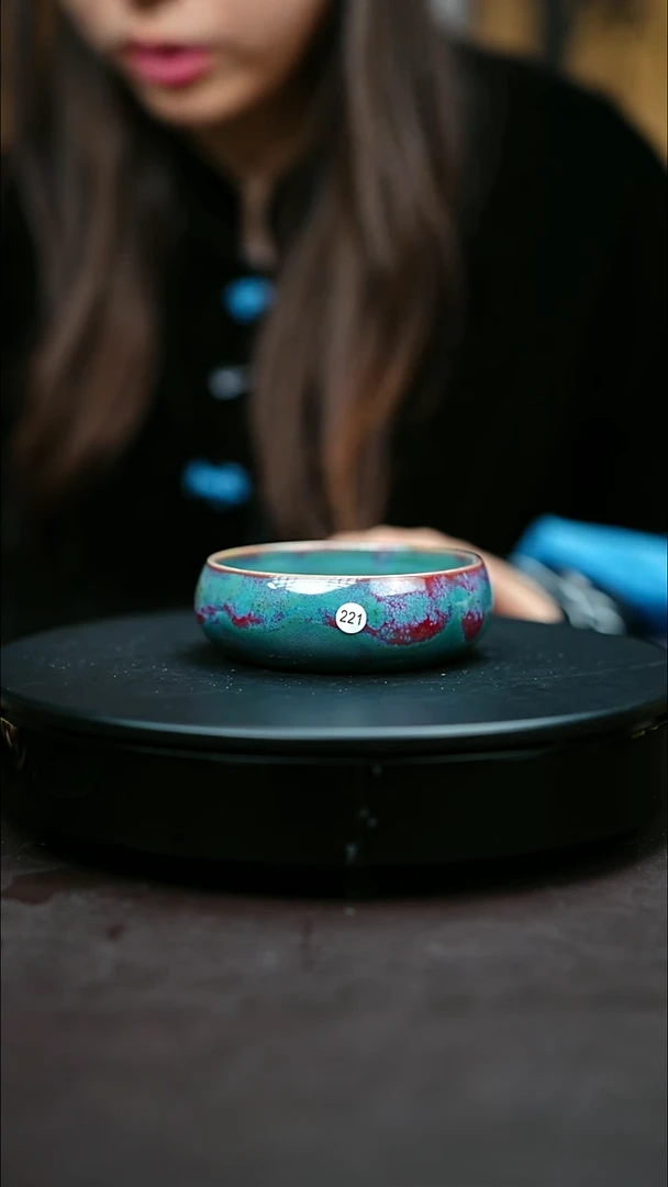 221#原矿钧瓷炉钧釉普洱杯