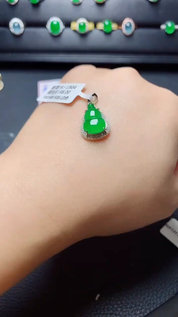 银S925镶嵌戒指翡翠天然翡翠A货s925银镶