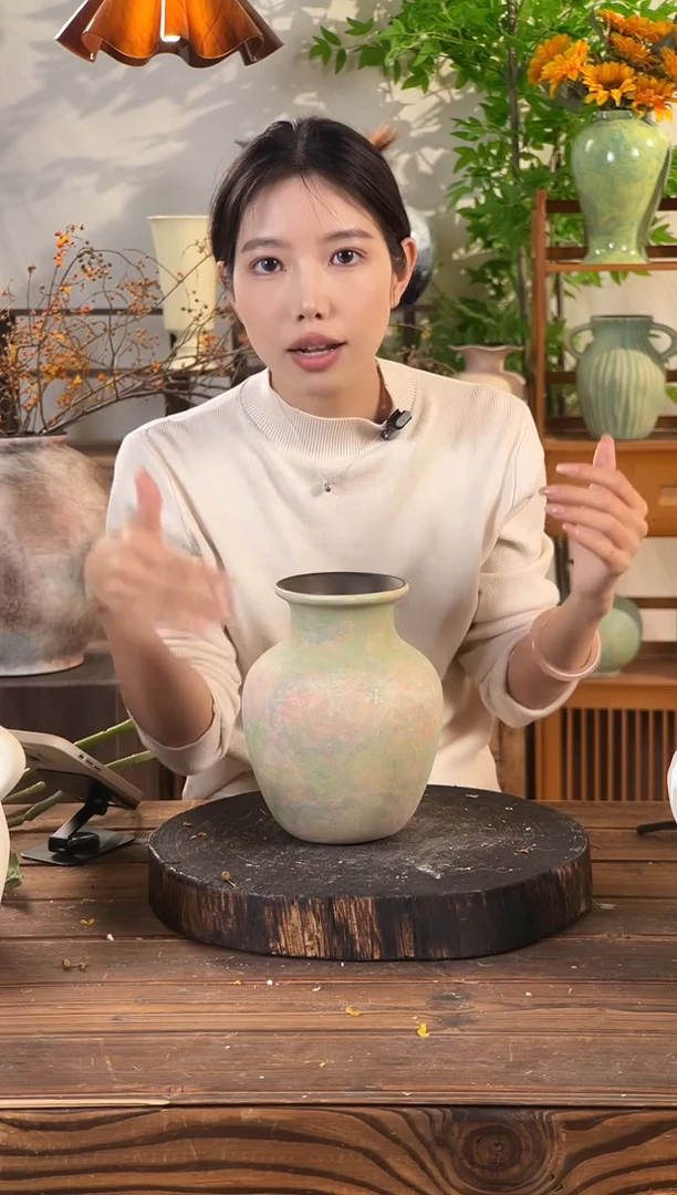 苔点绿-胖肚瓶中号