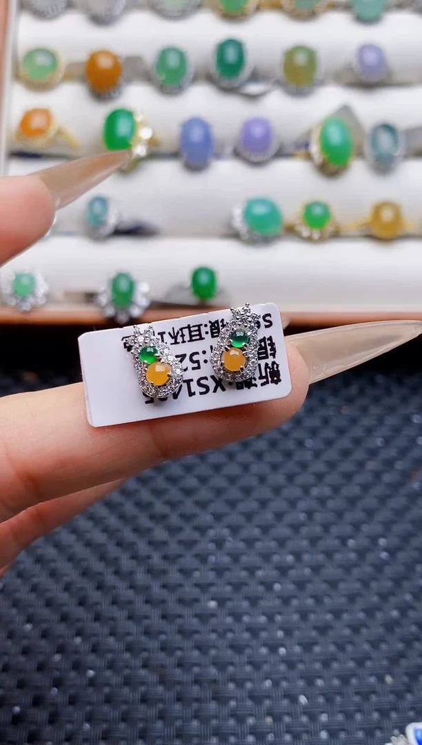 银S925镶嵌戒指翡翠1807