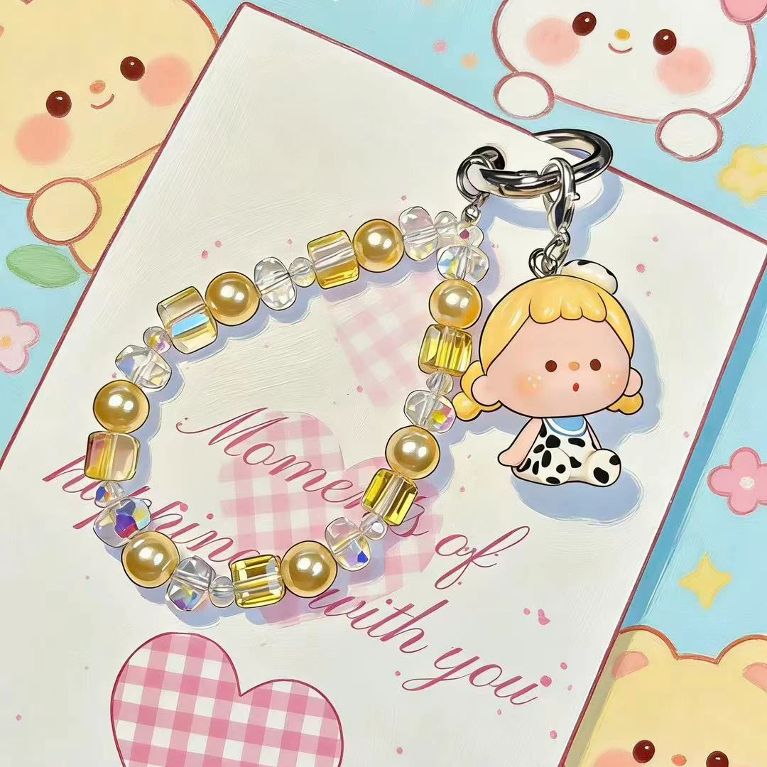 A0023 原创手机链【牛奶宝宝手机挂件】精致时尚可爱diy手机链