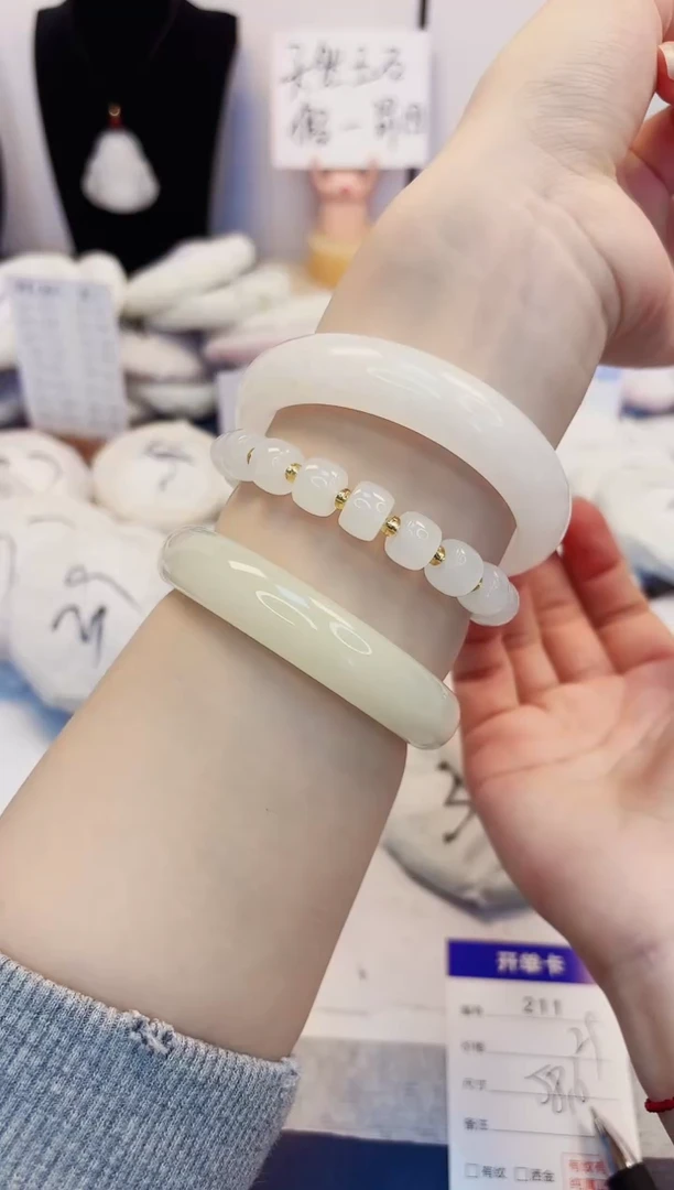【闪购商品】石英质玉手镯未镶嵌211-财气镯-圈口58