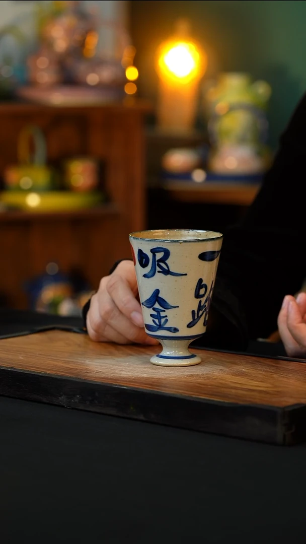 杯手绘心瓷陶瓷浮力