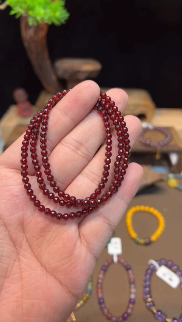 【闪购商品】石榴石手链未镶嵌手饰@@D2032