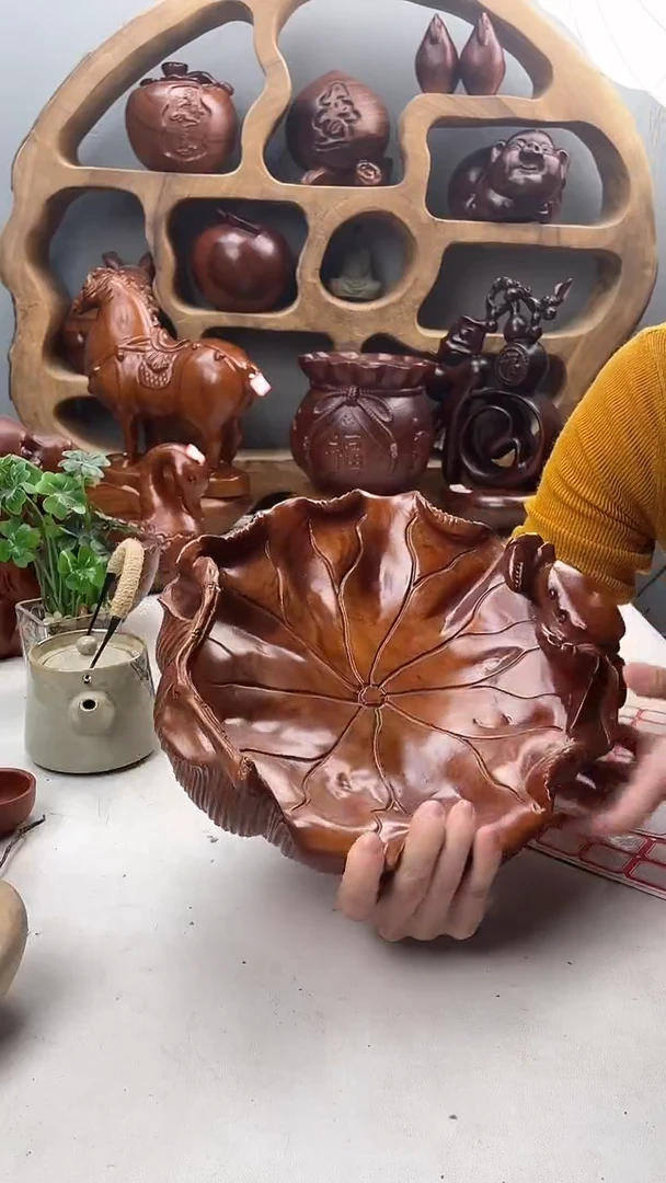 香樟木A20和谐果盆/尺寸