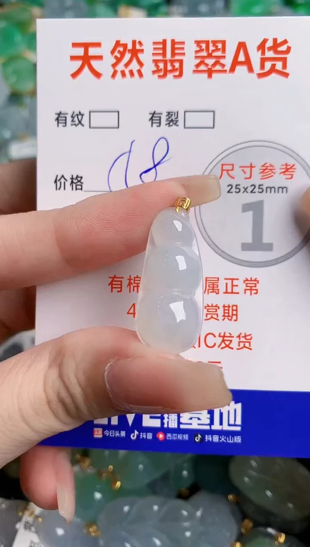 翡翠18K金镶嵌颈饰14003152