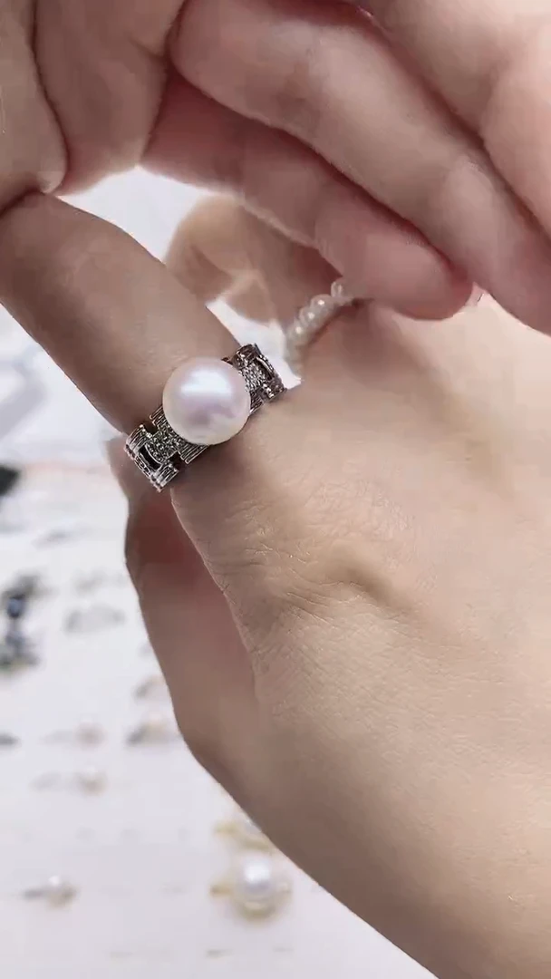 未镶嵌戒指淡水珍珠戒指多样性发其一