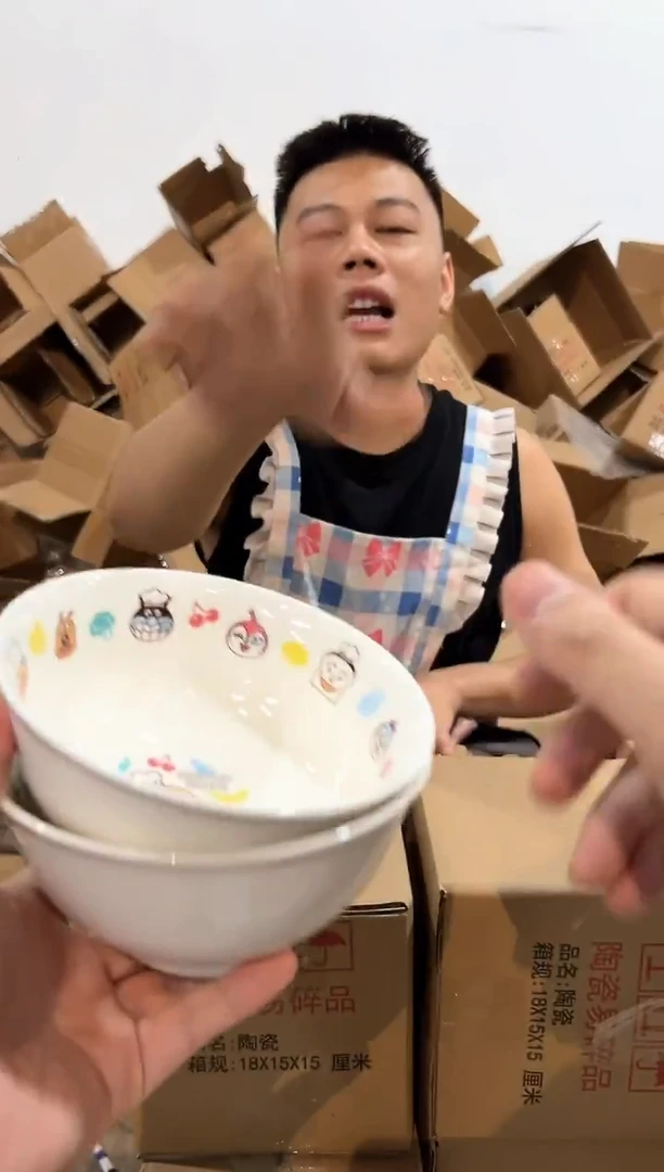 瓷片面包超人大碗2件套