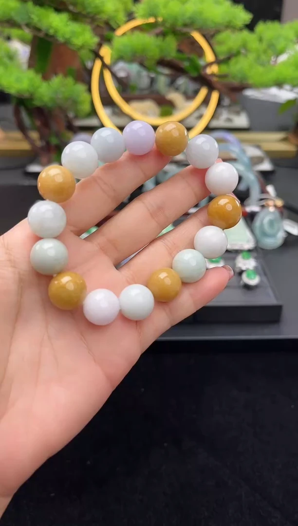 未镶嵌手串翡翠珠串