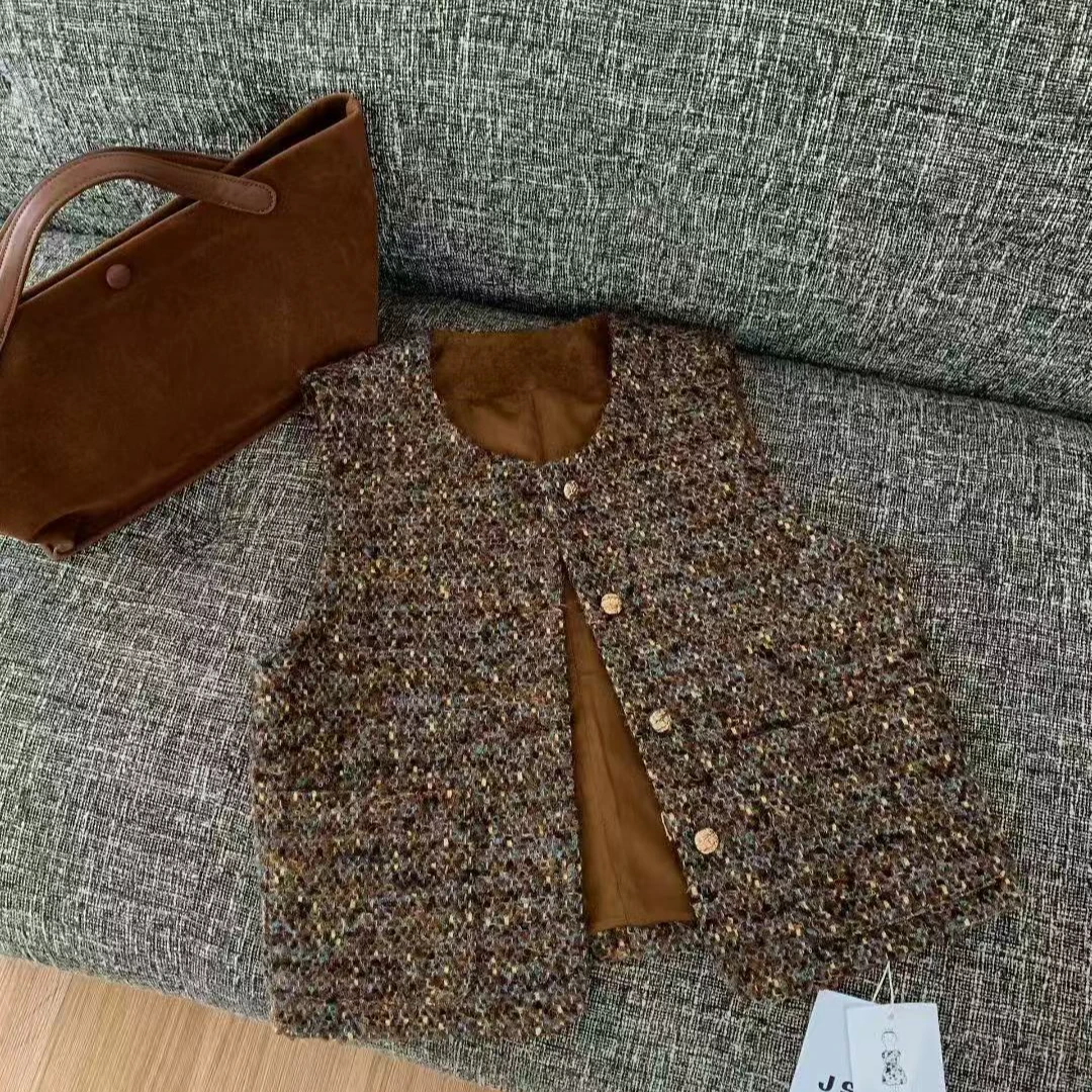 UN女装 宽松型马夹小香风休闲8920