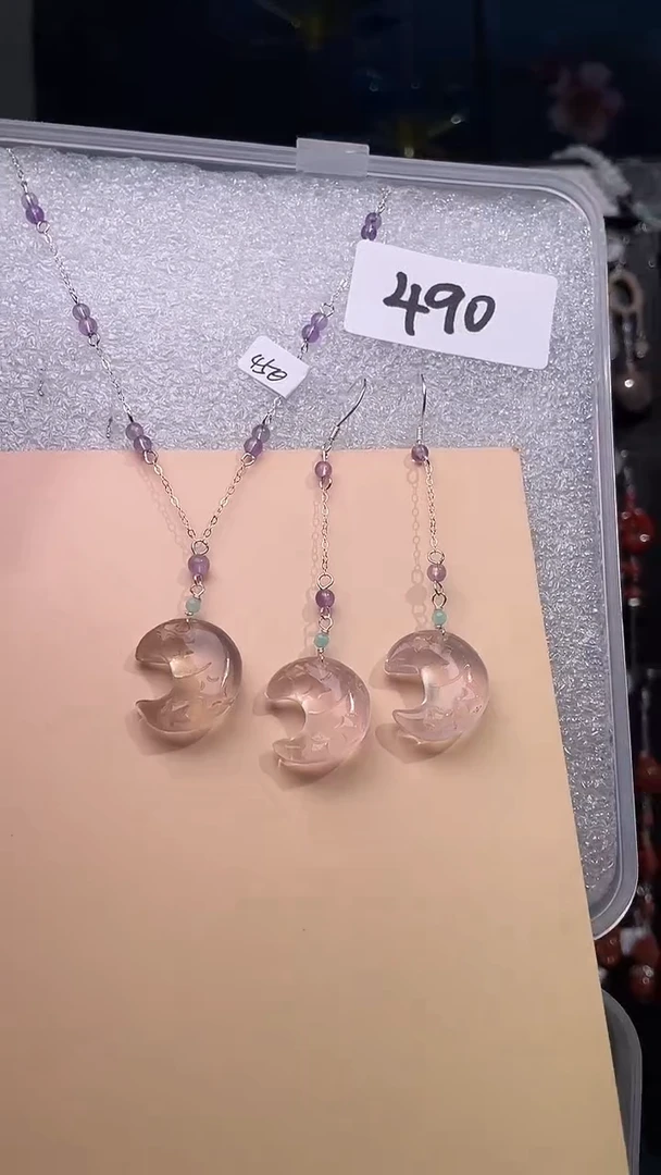 未镶嵌耳饰水晶喜欢拍