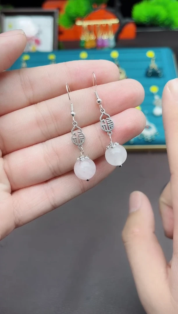 【闪购商品】水晶耳饰银S925镶嵌238000