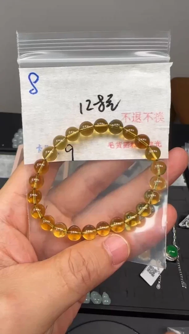 未镶嵌琥珀手链毛货需精细抛光+多样性发1单