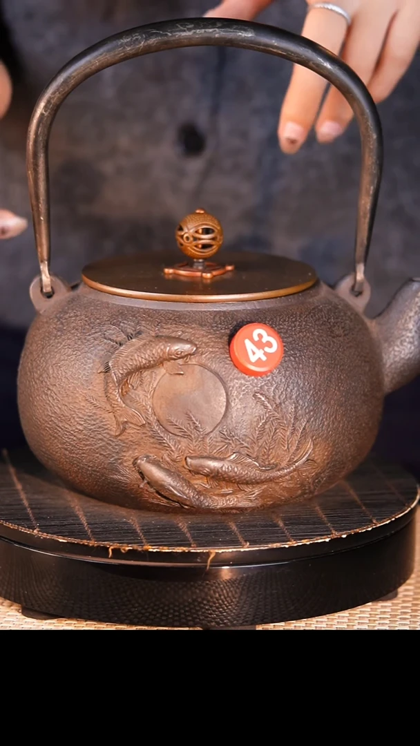 手工壶日本回流砂铁壶煮茶煮水-红43