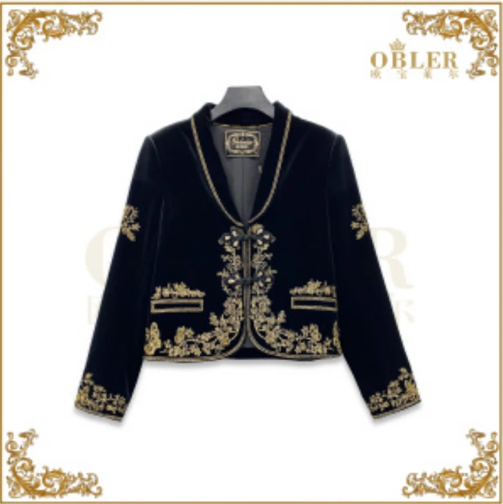 OBLE2025新款气质轻奢重工外套305-24723