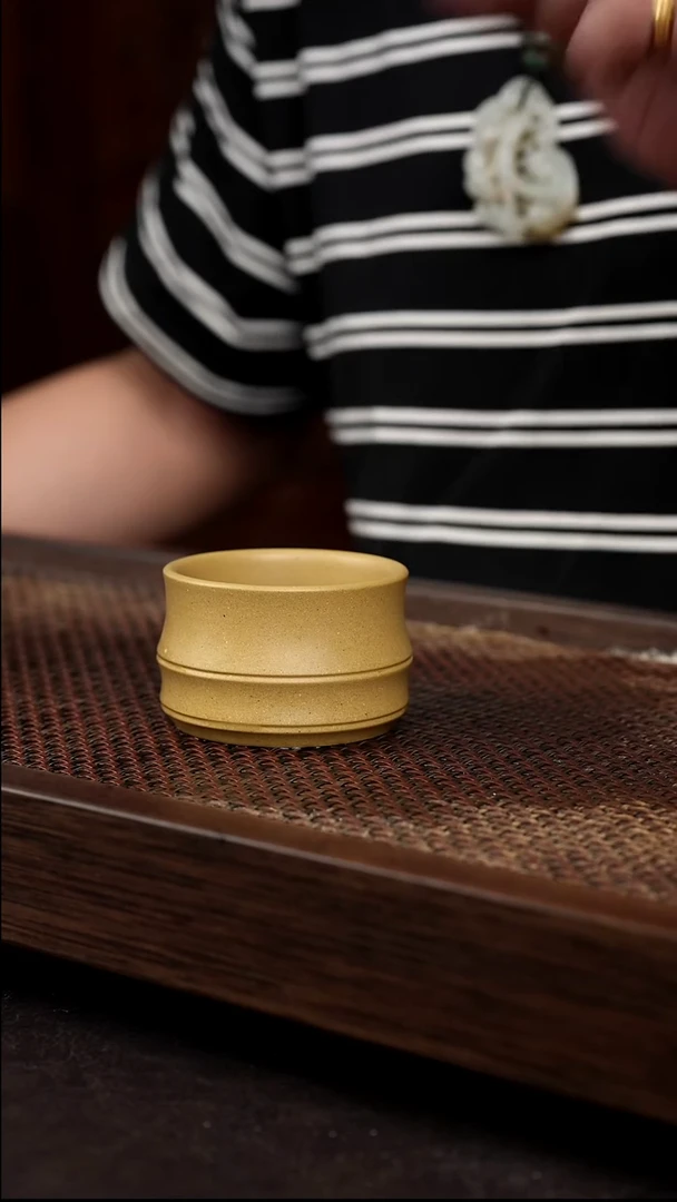 茶壶紫砂黄金段竹节杯