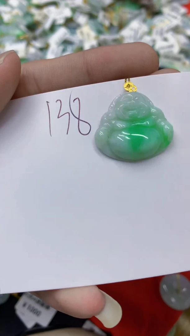 颈饰18K金镶嵌翡翠翡翠