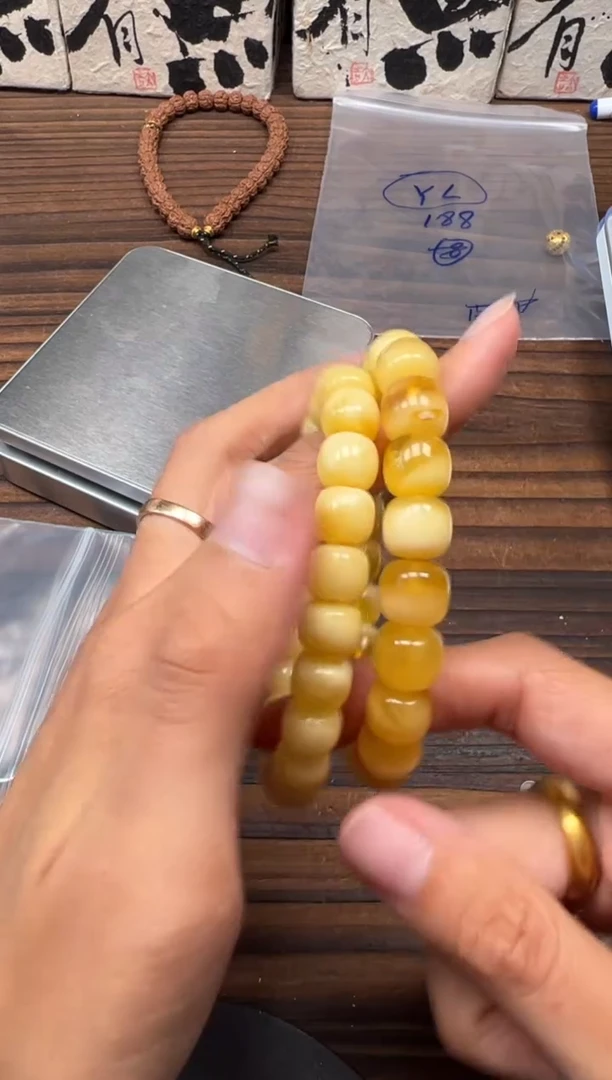 裸石蜜蜡未镶嵌蜜蜡手串