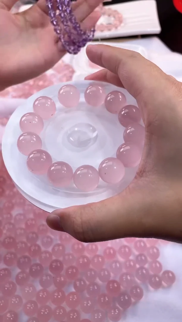 【A20】粉晶单珠16M未镶嵌水晶多样性随1颗