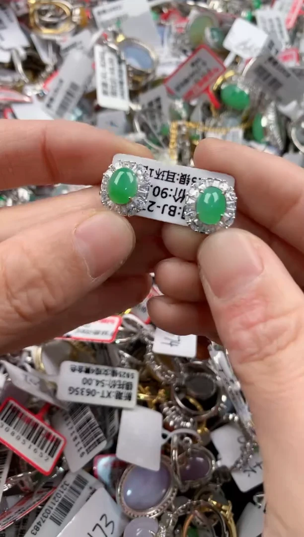银S925镶嵌戒指翡翠9999-----4