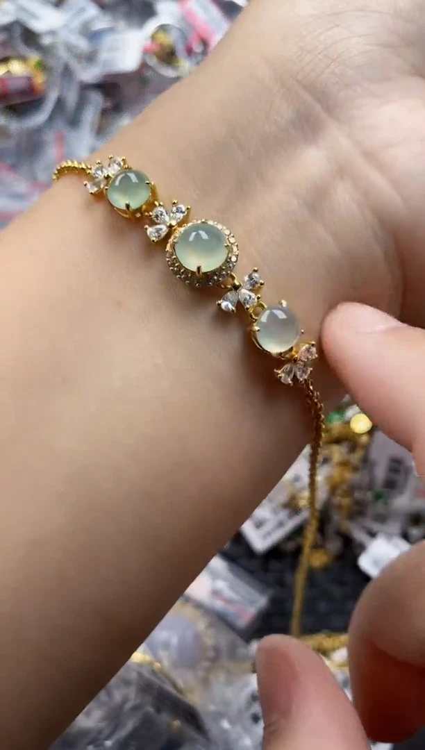翡翠戒指银S925镶嵌2222      4+++