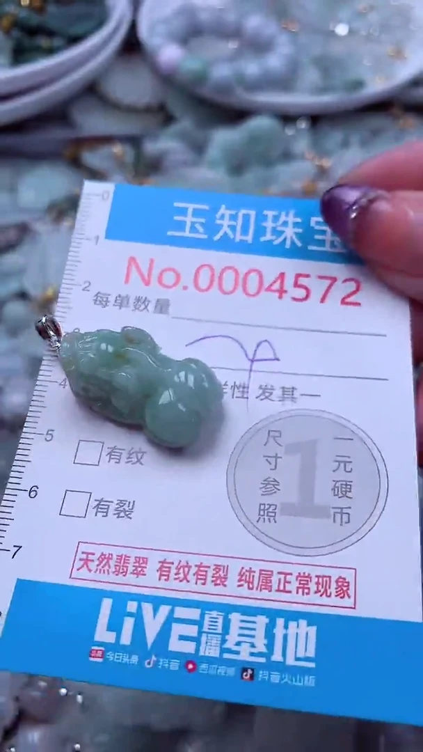 翡翠未镶嵌吊坠(不含链)4572