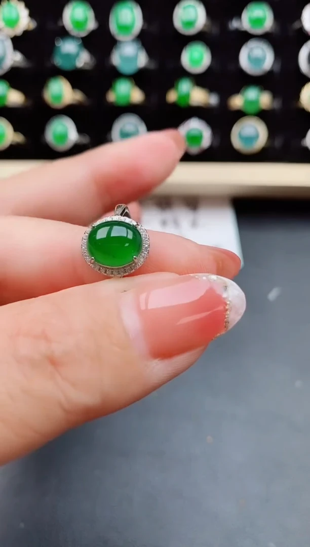 【闪购商品】翡翠戒指银S925镶嵌4645343