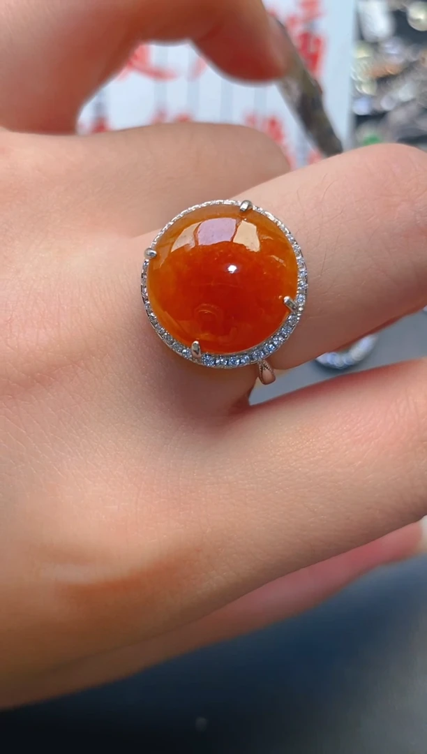 【闪购商品】翡翠耳饰银S925镶嵌天然A货翡翠1