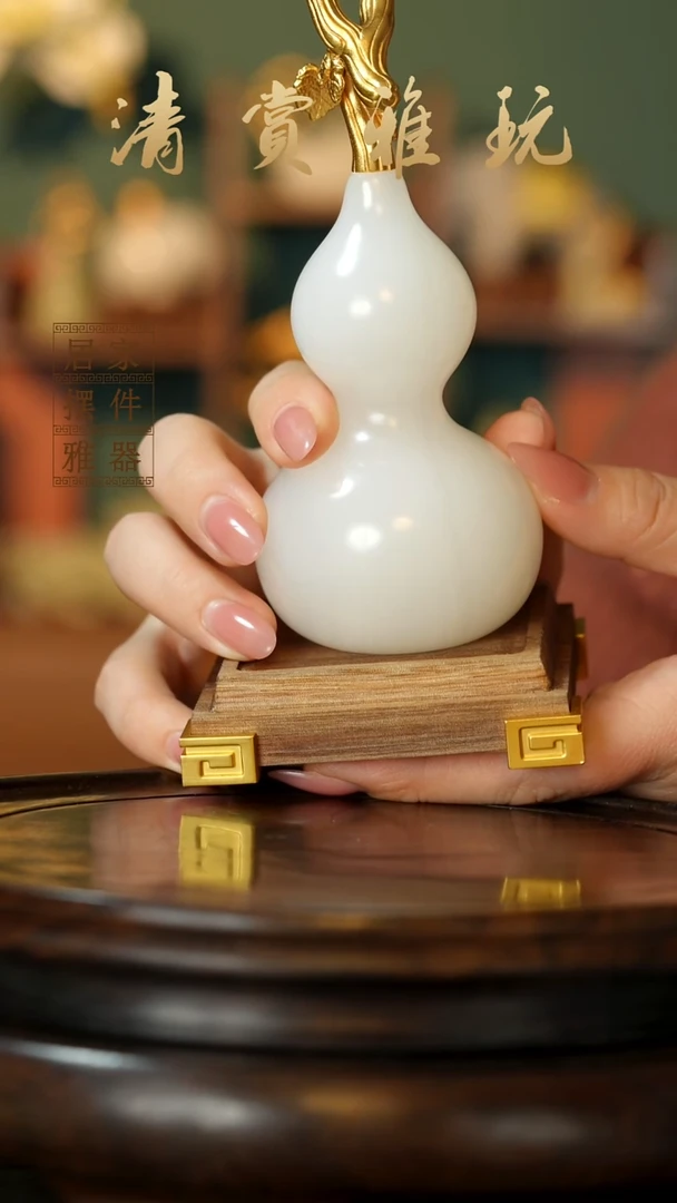 玉《龙头福禄》摆件