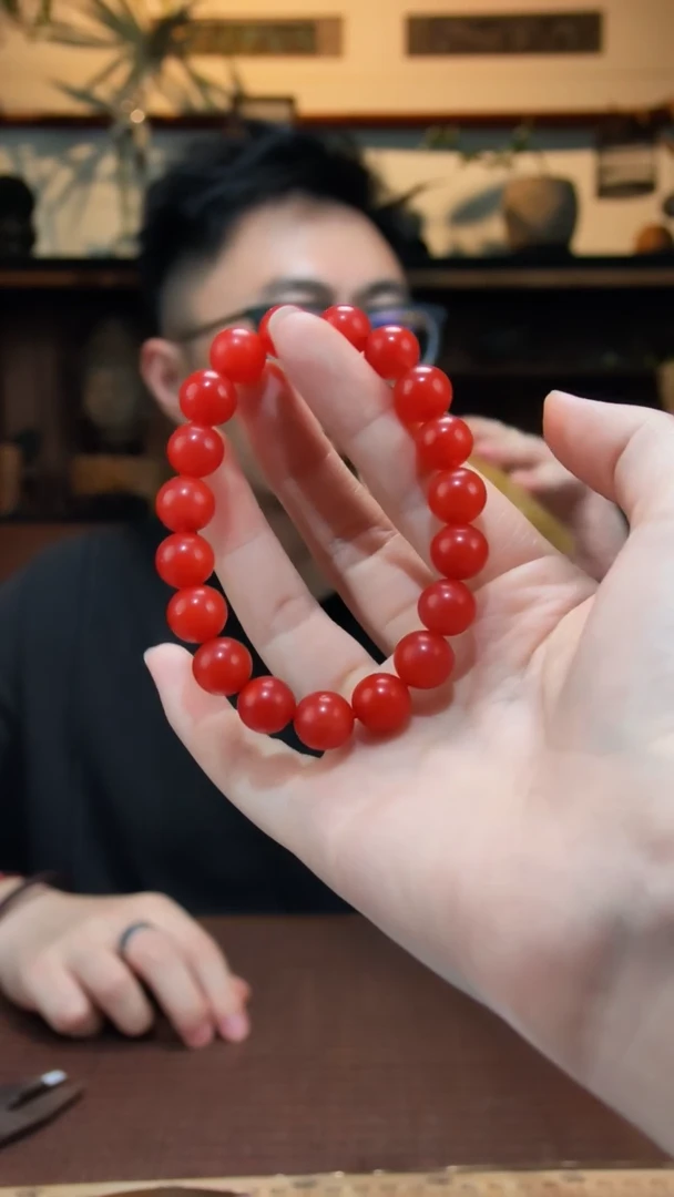 南红玛瑙手串未镶嵌保山南红手串TX