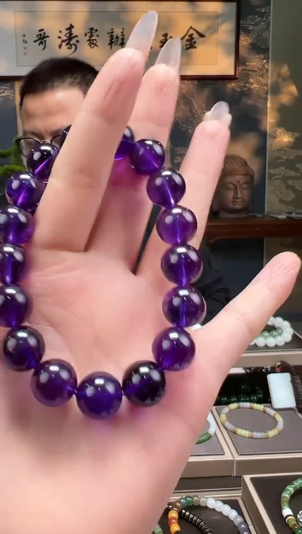 【闪购商品】紫晶手串未镶嵌12.5mm经典百搭