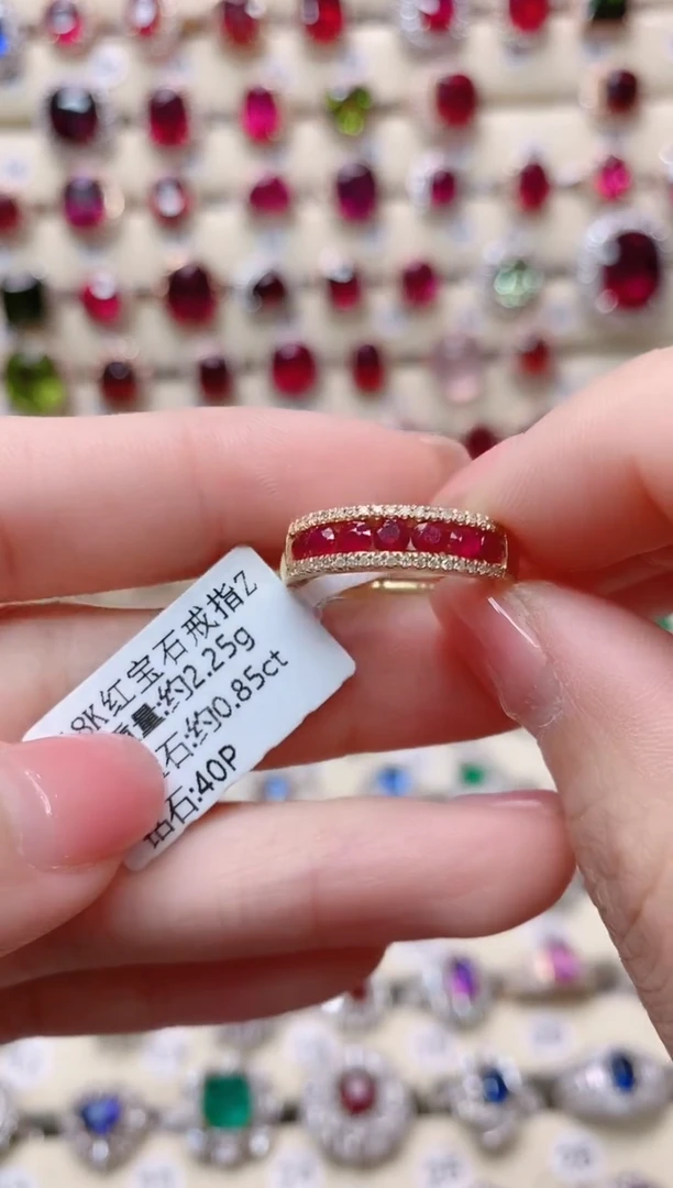 【闪购商品】红宝石18K金戒指18K金镶嵌1