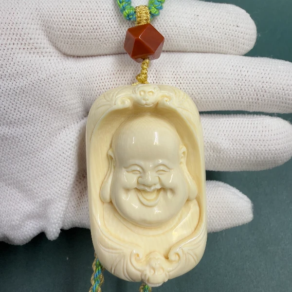 DK1037天然猛犸牙雕刻牌 支持鉴定 假一罚四