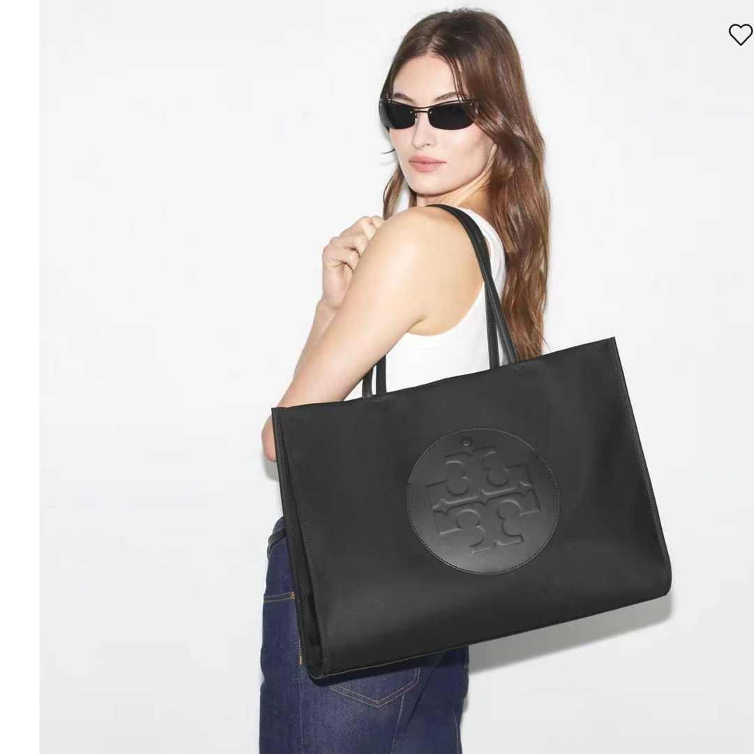 TORY BURCH/汤丽柏琦 预售 黑色Ella大号托特包174240-001样包