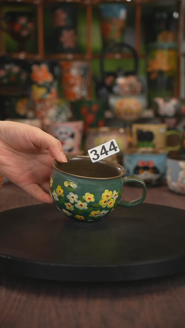 紫砂油画手绘釉下彩344
