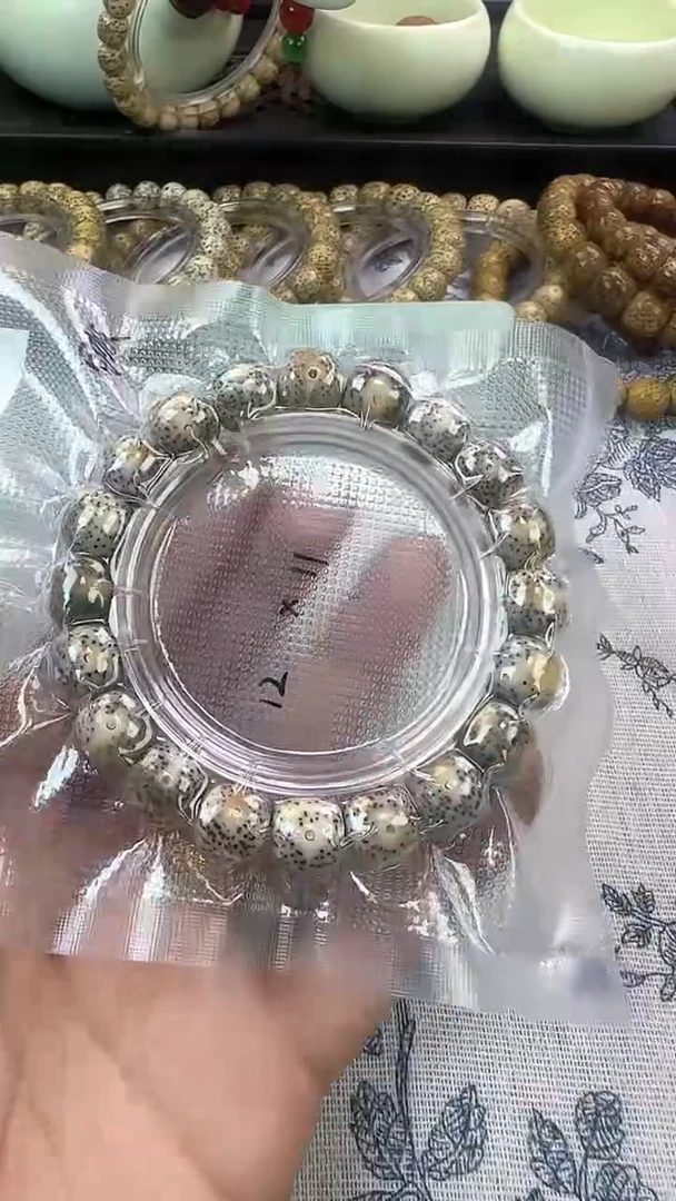 手串星月菩提48石玉料糯冰单圈12×11高透精工福利