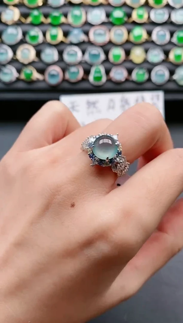 【闪购商品】翡翠戒指银S925镶嵌111111111111