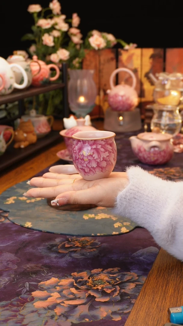 【闪购商品】粉汝牡丹蛋杯······