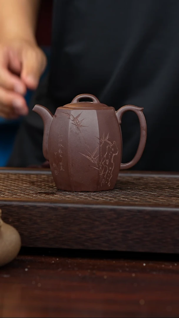茶壶紫砂丹壶溢香紫砂壶320毫升微瑕