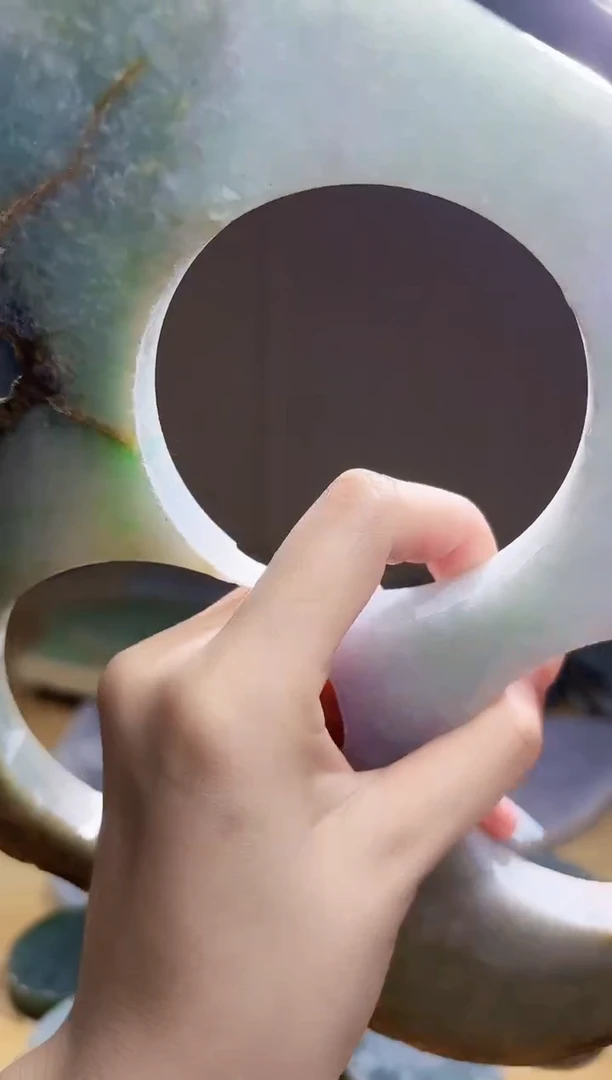 翡翠未镶嵌颈饰翡翠A货 温谭463