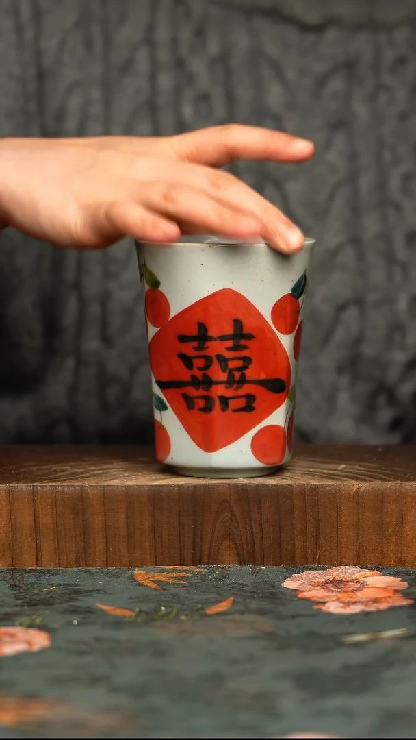 杯釉下彩手工手绘同款陶器